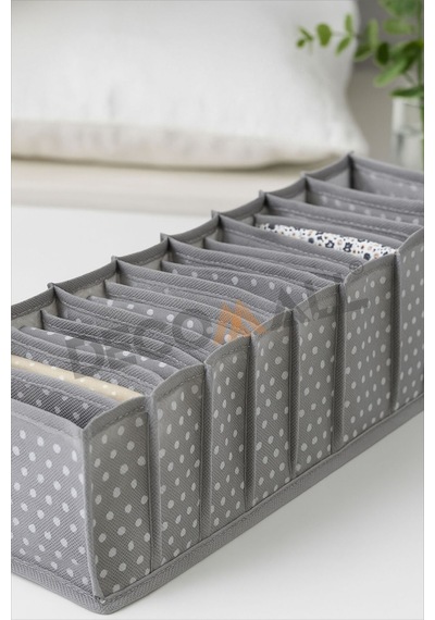 4 Adet 11 Gözlü Gri Benekli Çekmece Içi Düzenleyici Organizer Çok Amaçlı 42 X 14 X 14 Cm M Beden Kum Diğer