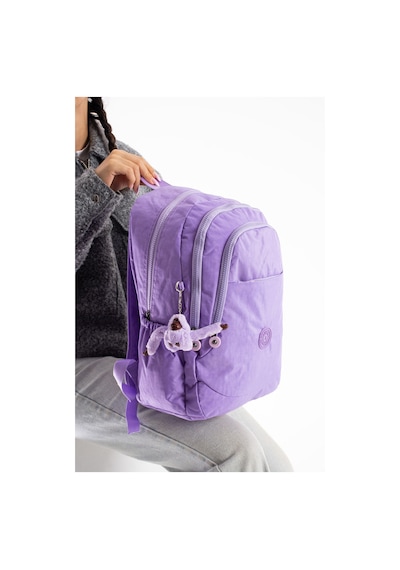 Su Geçirmez Kumaş Lila Unisex Çanta Yükseklik 40cm Genişlik 28cm