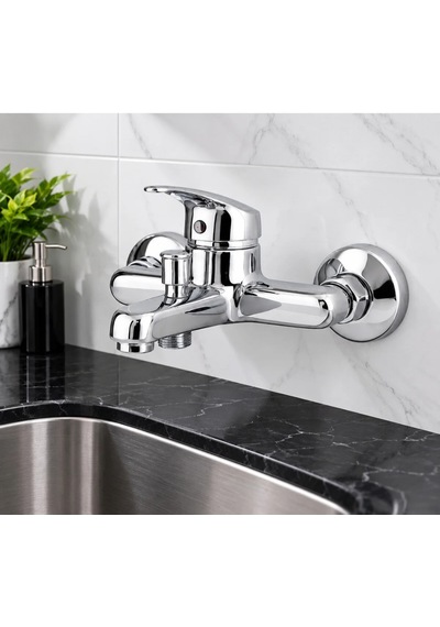 Eskaya Duş Seti Tepe Yağmurlama Banyo Bataryası 2 Li Set Krom