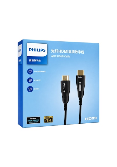 Xtechnx Xtechn742249 Philips Swr3019w/93 45 Metre 4k 60hz Aoc Fiber Optik Hdmı Kablo Çinko Alaşım Gövde Kod:37696