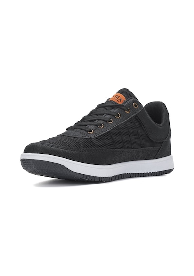 Günlük Erkek Sneaker Bağcıklı Hafif Rahat Fileli Hava Alabilen Yürüyüş Spor Ayakkabısı 014 SİYAH-BEYAZ
