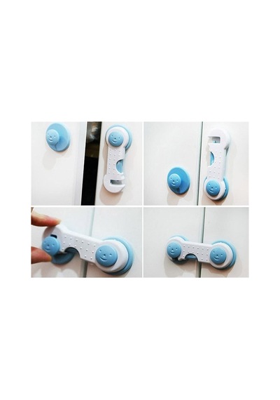 Bebek Çocuk Güvenlik Dolap Kilidi Geçmeli Çekmece Dolap Kilidi 2 Adet Çok Renkli - 855966566