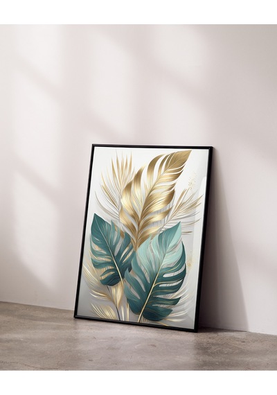 Çerçevesiz Poster, Dijital Baskı, Monstera Deve Tabanı Çiçeği , Ofis Salon Dekorasyon , Poster