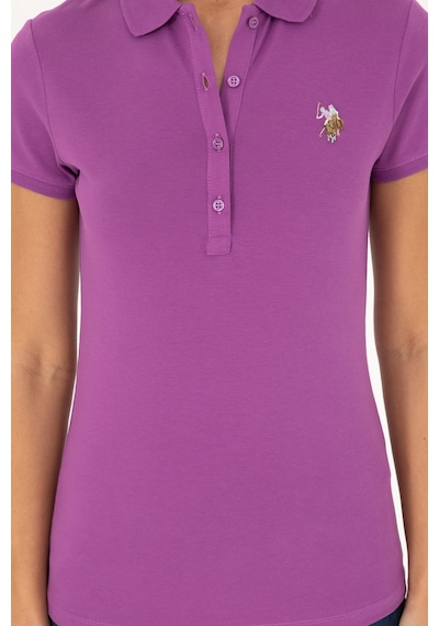 U.S. Polo Assn. Kadın Mor Polo Yaka Tişört 50280067-VR038