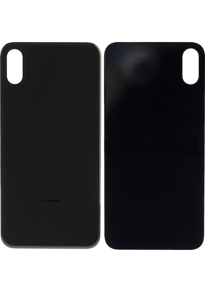 Apple Uyumlu iPhone X Siyah Arka Kapak Batarya Kapağı Pil Kapağı Siyah