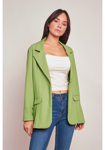Yakalı Kolu Katlamalı Cep Kapaklı Salaş Boyfriend Oversize Hafif Likralı Kumaş Blazer Ceket-fıstık Yeşili Fıstık Yeşili Yakalı Kolu Katlamalı Cep Kapaklı Salaş Boyfriend Oversize Hafif Likralı Kumaş Blazer Ceket-fıstık Yeşili Fıstık Yeşili