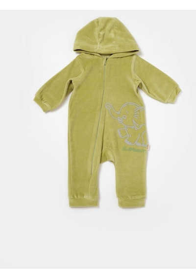 BabyCosy Organik Kadife Kapüşonlu Fermuarlı Tulum Csyk6043 001