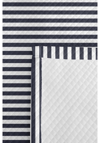 Çizgili Lacivert Genç Odası Tek Kişilik Pike Takımı - Modern Beyaz 160x220 Cm Kapitone Yatak Örtüsü Günbatımı Perde Solgunluğu Çizgili Lacivert Genç Odası Tek Kişilik Pike Takımı - Modern Beyaz 160x220 Cm Kapitone Yatak Örtüsü Günbatımı Perde Solgunluğu