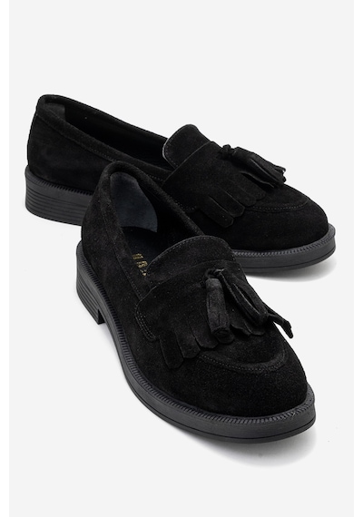 Luvishoes Luvi Shoes Milina Siyah Süet Püsküllü Hakiki Deri Kadın Loafer Ayakkabı SIYAH SUET Luvishoes Luvi Shoes Milina Siyah Süet Püsküllü Hakiki Deri Kadın Loafer Ayakkabı SIYAH SUET