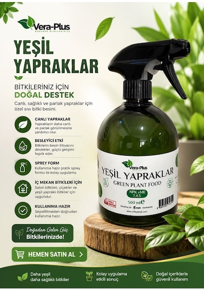 Vera-plus Daha Yeşil Yapraklar İçin Özel Sprey Sıvı Bitki Besini
