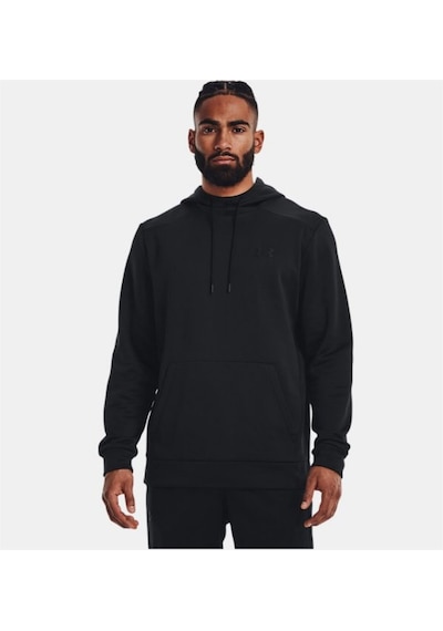 Under Armour UA Armour Fleece Hoodie Erkek Sweatshirt Siyah