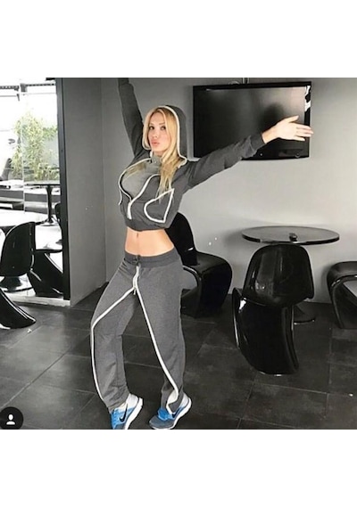 Pink Life Eşofman Takımı Koyu Gri