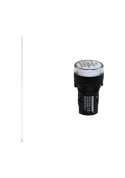 EUROWEST LS-220V-B 22MM BEYAZ LED SİNYAL LAMBASI