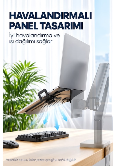 12-17,3" Laptop Standı Vesa Uyumlu Monitör Koluna Takılan Laptop Tutucu Stand Laptop Aparatı Vlh17