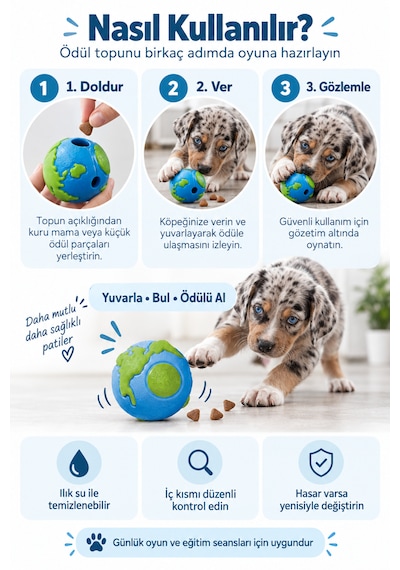 Petstages Orbee Ball Blue Köpek Ödül Oyuncağı Small