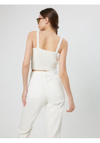LOFT Crop Kadın Atlet Lf2032012 Q1.v1 Ekru