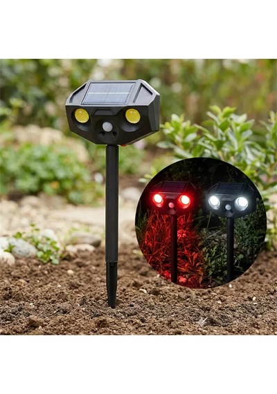 Sh Powermaster Pm-29074 Beyaz Ve Kırmızı Renkli Hareket Sensörlü Solar Bahçe Aydınlatması Najmaddin