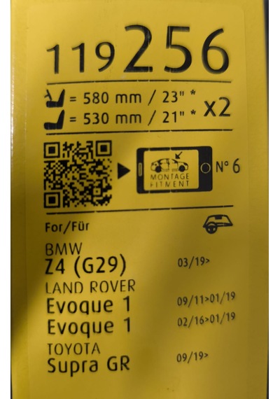 Swf Land Rover Evoque Bmw Z4 Toyota Supta Gr Silecek Seti