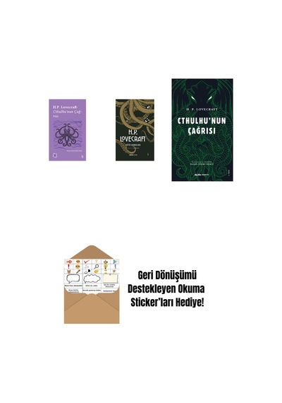 Everest Açıkhava 6 - Cthulhu Nun Çağrısı + H.p. Lovecraft - Bütün Romanları Ciltli + Cthulhu'nun Çağrısı + Okuma Sticker'ları