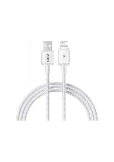 Crystal Usb-a To Lightning Hızlı Şarj Kablosu 2.4a, 1m, İphone Ve İpad Uyumlu, 480mbps Veri Aktarımı, Örgülü Dayanıklı Kablo, Beyaz