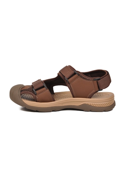Voyager Erkek Outdoor Trekking Sandalet Kapalı Burun Cırtlı Günlük Yürüyüş Kahve E337 M