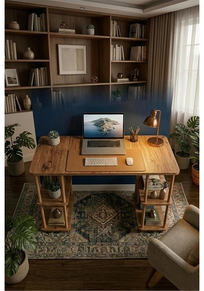 Kitaplıklı Bilgisayar Masası Raflı Çalışma Masası Modern Dekoratif Ofis Mobilyası Atlantik Çam Çok Renkli Kitaplıklı Bilgisayar Masası Raflı Çalışma Masası Modern Dekoratif Ofis Mobilyası Atlantik Çam Çok Renkli