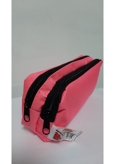 Stilo İki Bölmeli Pembe Kalem Çantası