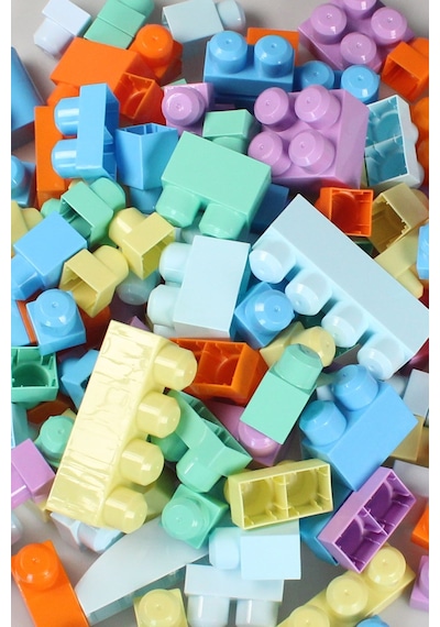 Play Blox 2915 Pastel Renkler Mega Blok Seti 56 Parça Mavi Çantalı