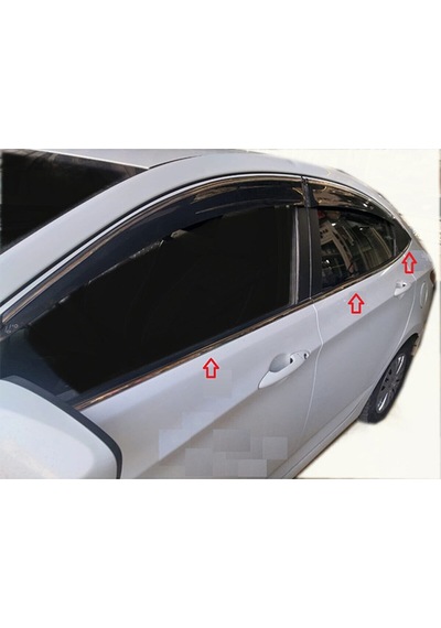 Hyundai Accent Blue Krom Cam Çıtası 6 Parça 2011-2020 Paslanmaz Ç