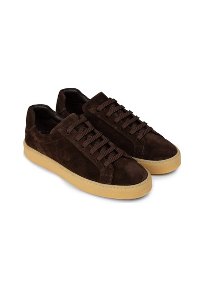 Deery Erkek Hakiki Süet Kahverengi Sneaker - 02018mkhvc04