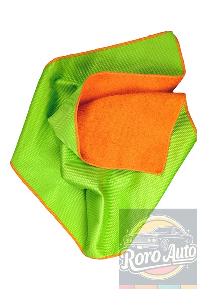 Roro Auto Himalaya Mikrofiber Oto Cam Bezi & Kurulama Bezi Özel Çift Yüzey Oto Havlu 50x70 Turuncu