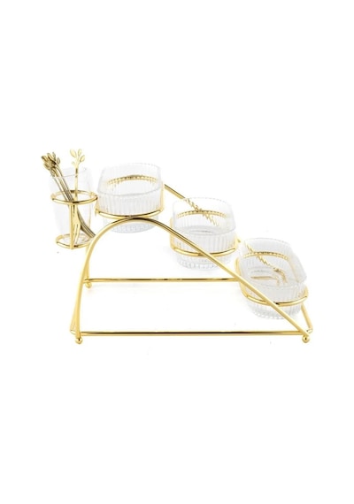 Mikasa Moor Gold 3 Katlı Metal Cam Servis 31x19x20cm P350.824176 Gold