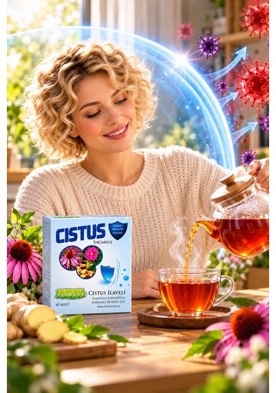 Cistus Incanus Karışım Bitki Çayı 45 Adet Cistus İlaveli Zencefilli & Ekinezyalı Bitkisel Çay - 931989787