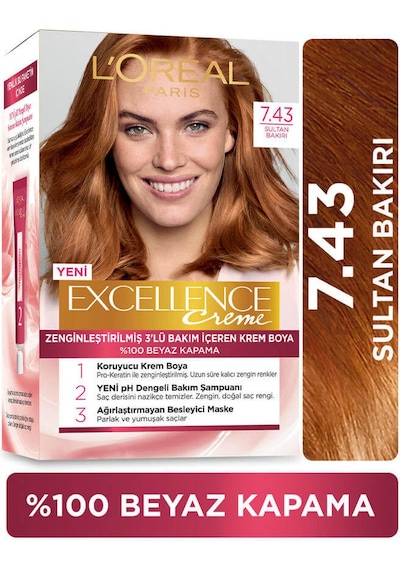 Loreal Excellence Saç Boyası 7.43 Sultan Bakırı (80998800)