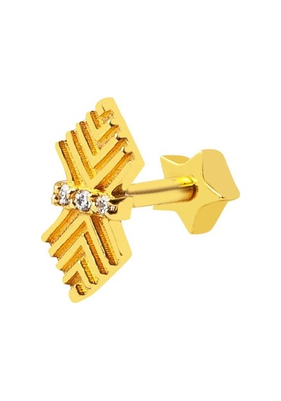 Bilezikci Amazon 14 Ayar Altın Tragus Küpe Kphsy14k22482 Sarı