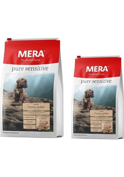Mera Pure Sensitive Junior Hindi Etli ve Pirinçli Yavru Köpek Maması 12.5 KG + 4 KG