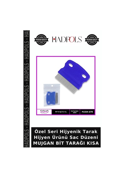 Özel Seri Hijyenik Tarak Hijyen Ürünü Sac Düzeni Mujgan Bit Tarağı Kısa