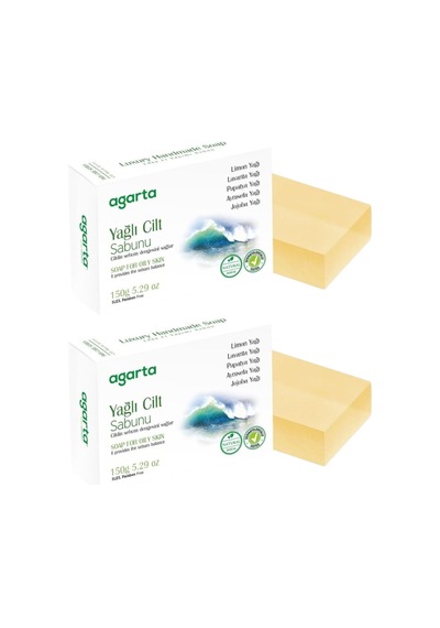 Agarta El Yapımı Doğal Sabun 150gr Yağlı Cilt 2 Li Set Doğal
