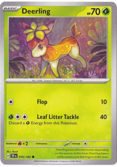 Deerling 016/162 - Temporal Forces - Pokemon Kartı Mint