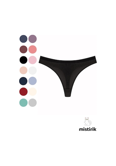 Mistirik Paulo Model Fitilli Esnek Kumaş String Tanga Siyah Renk Siyah