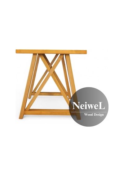 Neiwel Bues Doğal Ahşap Toplantı Masası x 120 x 300 Açık Ceviz