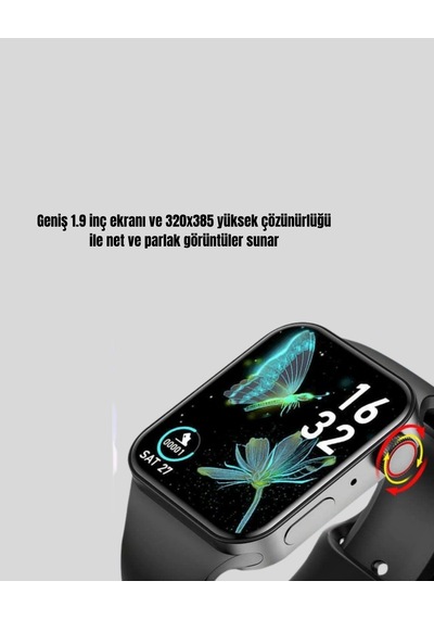 Mey İthalat 380mah Bataryalı Akıllı Saat - Arama, Bildirim, Aod Ekran Ve Uzun Pil Ömrü