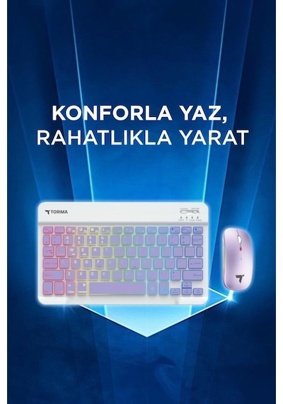 Torima TMK-09 Şarj Edilebilir RGB Işıklı Kablosuz Klavye Mouse Seti