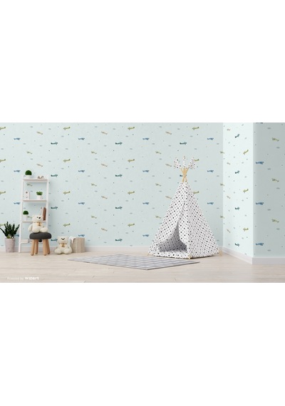 Adawall Adakids 8907-2 Genç Çocuk Uçak Desenli Duvar Kağıdı