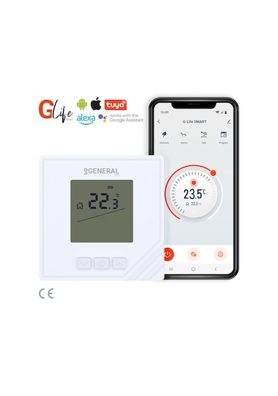 General Life Mitra Ht15 Rf Smart Kablosuz Wi-fi Akıllı Oda Termostatı - Beyaz