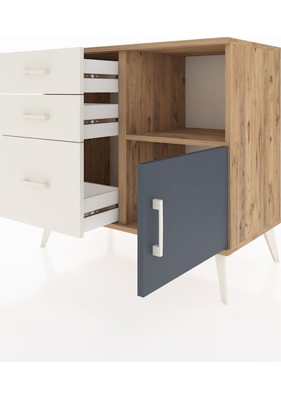 Hyperion Şifonyer Tek Raflı 3 Çekmeceli Tek Kapaklı 88x44x80 Çam-antrasit/aytaşı Antrasit/aytaşı Hyperion Şifonyer Tek Raflı 3 Çekmeceli Tek Kapaklı 88x44x80 Çam-antrasit/aytaşı Antrasit/aytaşı