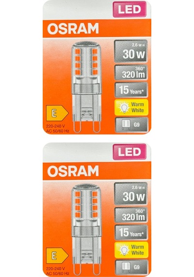 Osram 2,6w 30w 2700k Sarı Işık G9 Duylu Led Kapsül Ampul 2 Adet