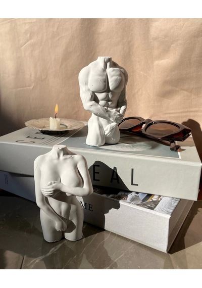 İnsan Figüründe Kadın Erkek Dekoratif Obje/biblo 10 Cm