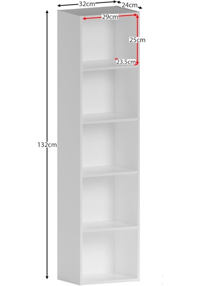 4 Raflı Kitaplık Mdf Çok Amaçlı Raf Beyaz 4 Raflı Kitaplık Mdf Çok Amaçlı Raf Beyaz