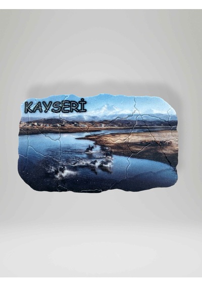 Kayseri Temalı Çatlatma Polyester Magnet Buzdolabı Süsü